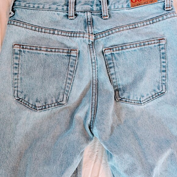 VTG 80s/90s Guess Jeans Womens Sz 27 Light Wash Straight Leg Low Rise Retro - Picture 9 of 10